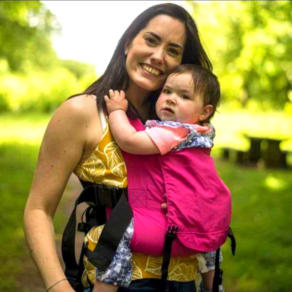 Integra Electric Pink Solar Baby Toddler Carrier Sling Waterproof, Newborn to 2y
